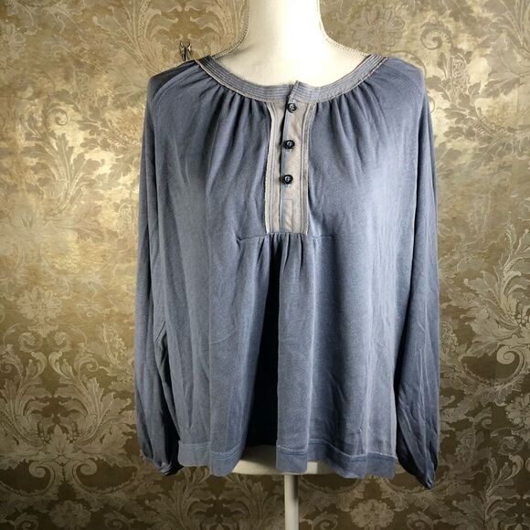 -Free People Long Sleeve Peasant Blouse NWT S - Picture 1 of 3